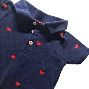 Carter’s Jumpsuit/One Piece Polo outfit. Summer time style🌞 Crab prints 🦀